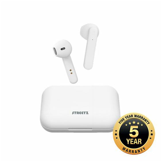 Slušalice STREETZ TWS-1105, mikrofon, Bluetooth, TWS, bijele