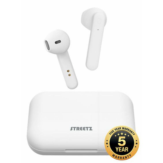 Slušalice STREETZ TWS-105, mikrofon, Bluetooth, TWS, bijele