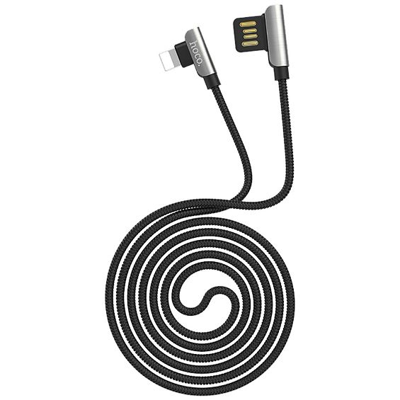 hoco. USB kabel za iPhone, Lightning kabel, 1.2 met., 2.4 A, crna - U42 Exquisite steel, Lightning BK