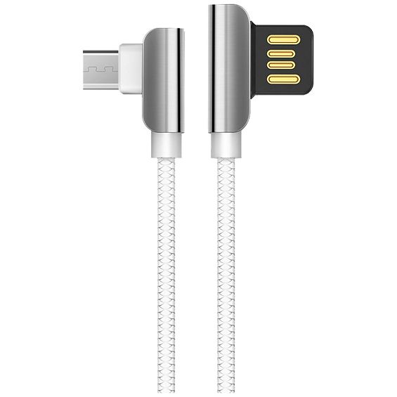 hoco. USB kabel za smartphone, micro USB, 1.2 met., 2.4 A, bijela - U42 Exquisite steel, Micro USB, WH