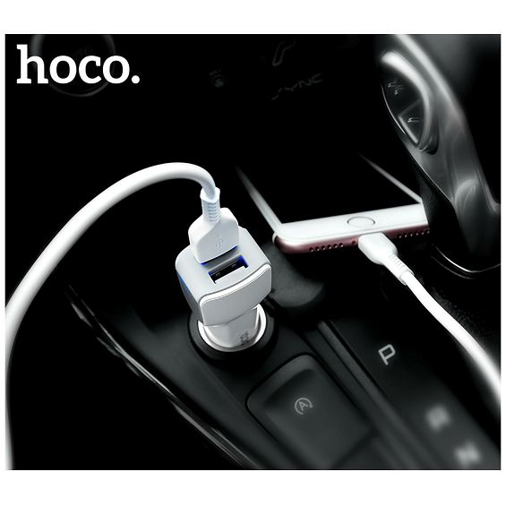 hoco. Auto punjač sa Lightning kabelom, 2 x USB, 5 V/2.4 A - Z23 Grand Style set, Lightning