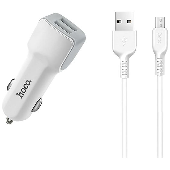 hoco. Auto punjač sa micro USB kabelom, 2 x USB, 5 V/2.4 A - Z23 Grand Style set, micro USB