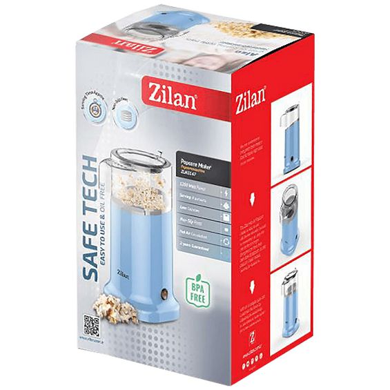 Zilan Aparat za kokice, 1200 W, plava - ZLN3147