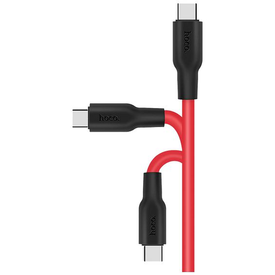hoco. USB kabel za iPhone, silikonski, 1.2 met., 2 A, crno/crvena - X21 Silicone Lightning, Black/Red