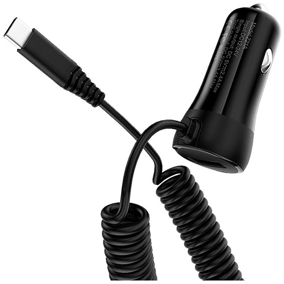 hoco. Auto punjač sa micro USB kabelom, 1 x USB,  2.4 A max. - Z21A Ascender single USB 