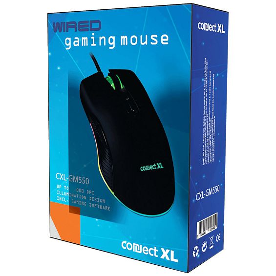 Connect XL Miš optički, 1500 dpi,  GAMER, USB, 7 tipki - CXL-GM550