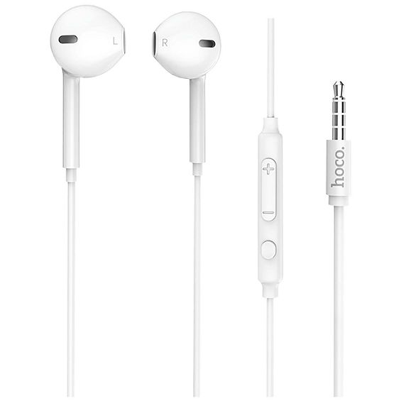 hoco. Slušalice sa mikrofonom, 3.5 mm,dužina kabela 1.2 met,bijela - M55 Memory sound White