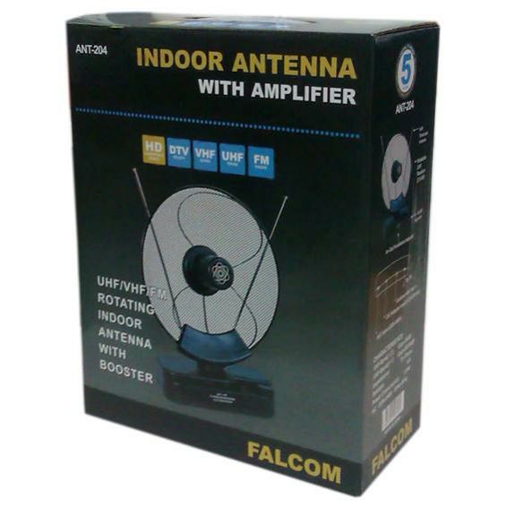 Falcom Antena sobna sa pojačalom, UHF/VHF, srebrna - ANT-204S