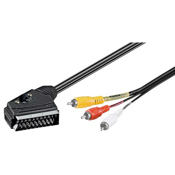 ZED electronic Scart - RCA (činč) kabel sa prekidačem, 1.5 met - VCSC/1,5