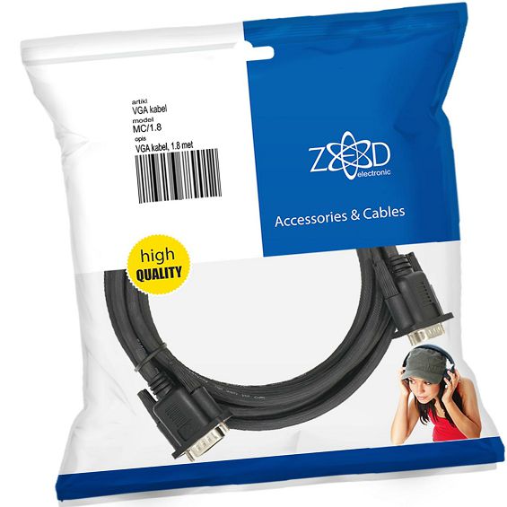 ZED electronic VGA (monitor) kabel, dužina 1.8 metara - MC/1,8