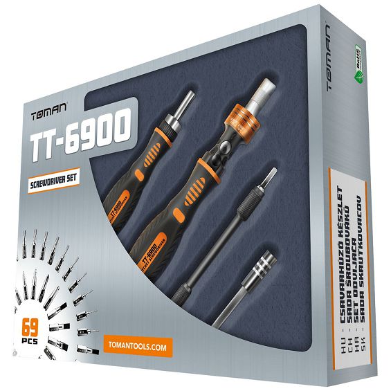 Toman Set alata, profesionalni komplet, 69 kom - TT-6900