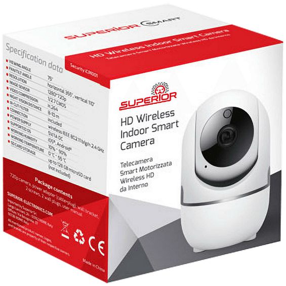 Superior Kamera IP, 1080p, WiFi, micro SD, Indoor - HD Wireless Indoor Smart Camera