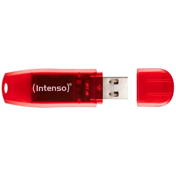 (Intenso) USB Flash drive 128GB Hi-Speed USB 2.0, Rainbow Line, RED - USB2.0-128GB/Rainbow