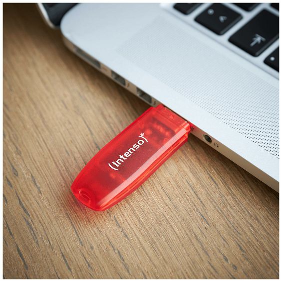 (Intenso) USB Flash drive 128GB Hi-Speed USB 2.0, Rainbow Line, RED - USB2.0-128GB/Rainbow