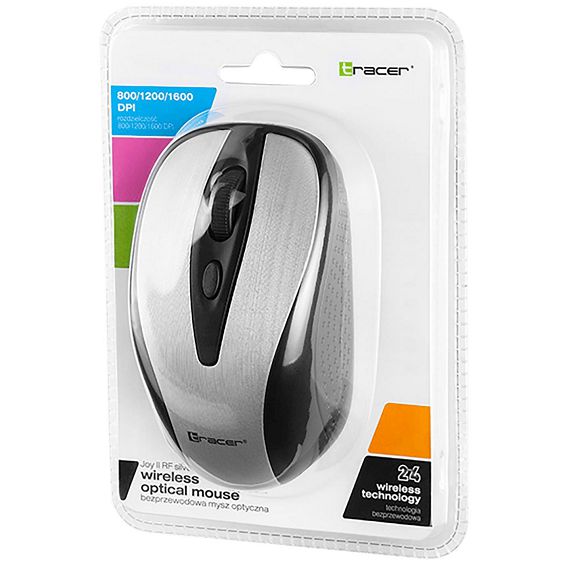 Tracer Miš bežični, 1600 dpi, 2.4 GHz, USB nano, Plug&Play - MAUSE JOY II RF NANO USB Silver