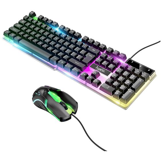 hoco. Tipkovnica+miš, gaming set, RGB osvjetljenje, USB - GM11