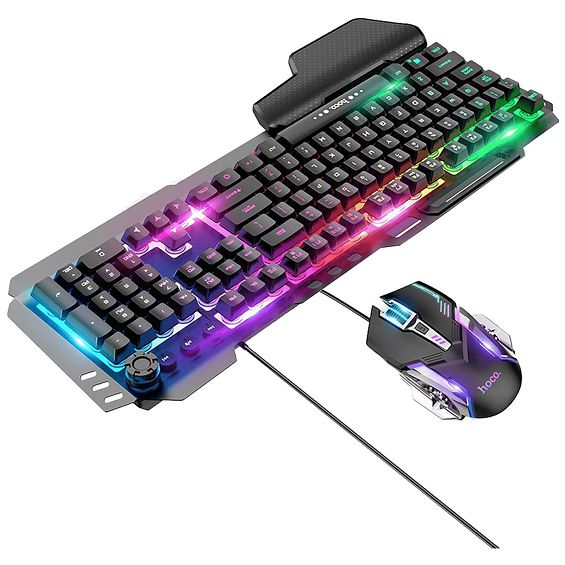 hoco. Tipkovnica+miš, gaming set, RGB osvjetljenje, USB - GM12