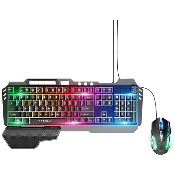 hoco. Tipkovnica+miš, gaming set, RGB osvjetljenje, USB - GM12