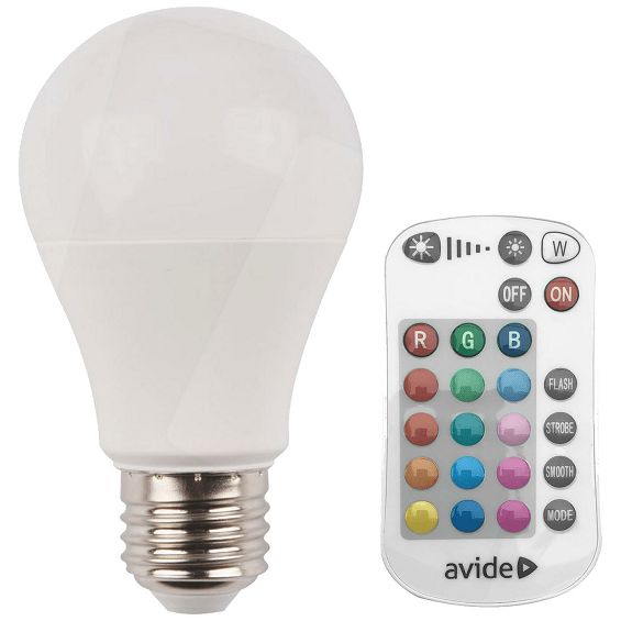 Avide Pametna sijalica, LED 9.7W, E27, RGB+W, 2700K, daljinski - Smart LED Globe A60 9.7W