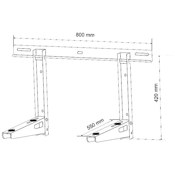 Maclean Nosač za klima uređaja, do 200 kg., 380 x 450 mm - MC-623