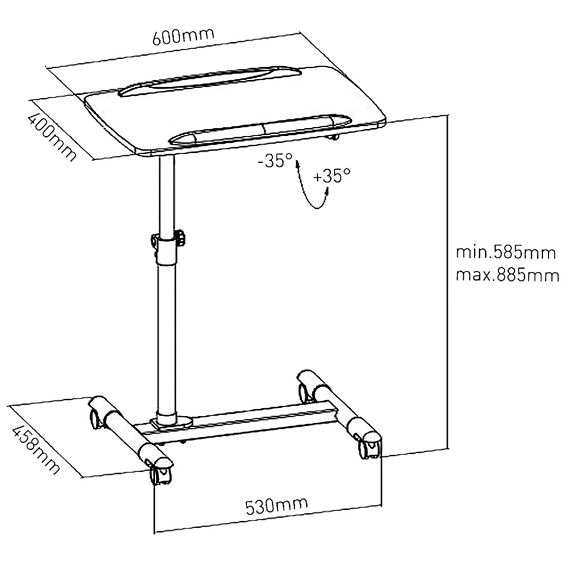 Maclean Stalak za laptop do 17" - MC-671