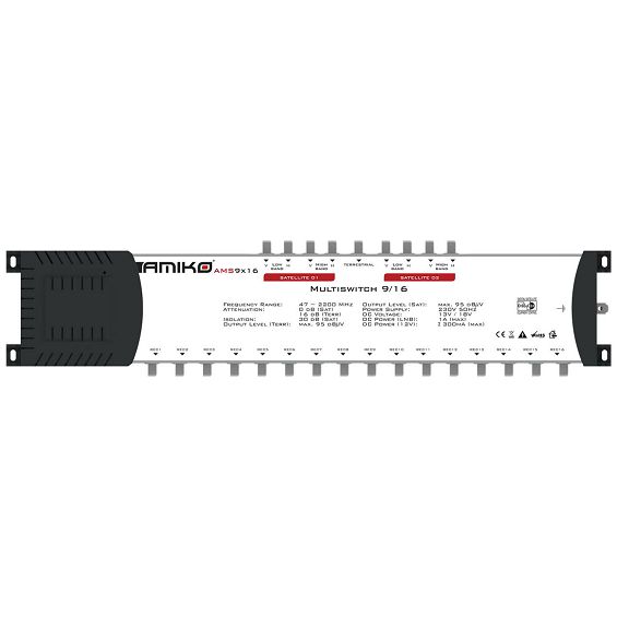 Amiko Multiswitch 9/16 sa dodatnim napajanjem, kaskadni - AMS9X16