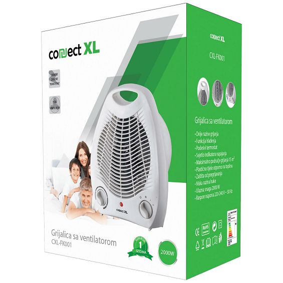 Connect XL Grijalica sa ventilatorom, 2000W - CXL-FK001