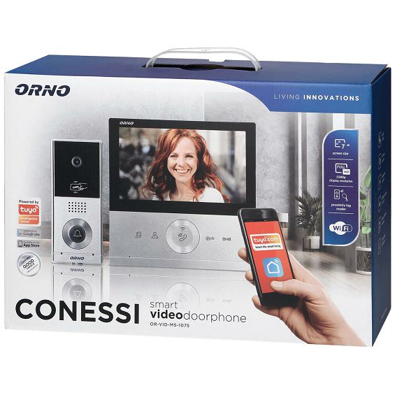 Orno Video interfon 7", set, Full HD, IP65, Conessi - OR-VID-MS-1075