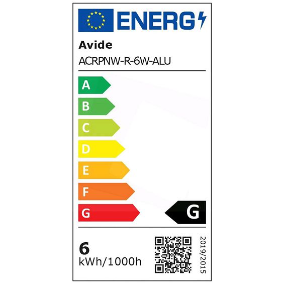 Avide Plafonjera LED, ugradna, 6W, 420 lm, 4000K, IP20 - ACRPNW-R-6W-ALU