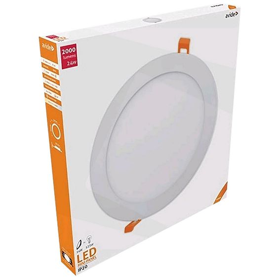 Avide Plafonjera LED, ugradna, 24W, 2000 lm, 4000K, IP20 - ACRPNW-R-24W-ALU