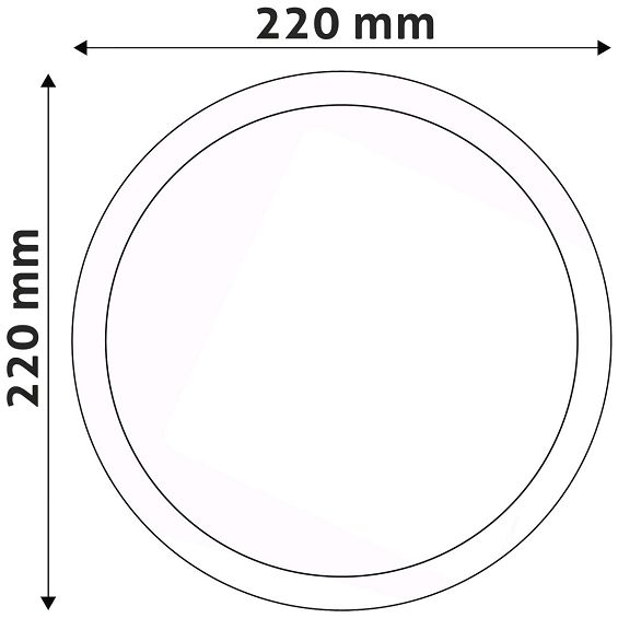 Avide Plafonjera LED, 18W, 1490 lm, 4000K, IP20 - ACSMNW-R-18W-ALU