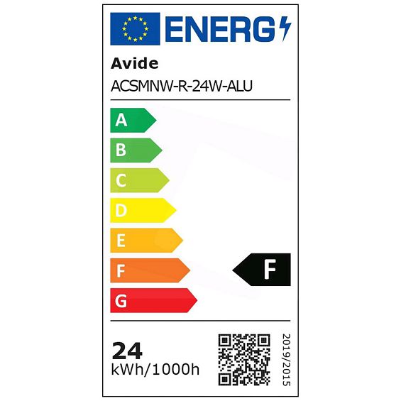 Avide Plafonjera LED, 24W, 2000 lm, 4000K, IP20 - ACSMNW-R-24W-ALU