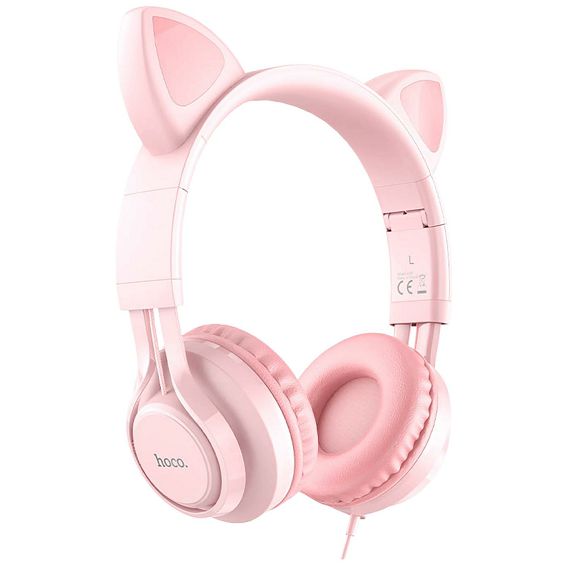 hoco. Slušalice sa mikrofonom, mačje uši, pink - W36 Cat ear, Pink