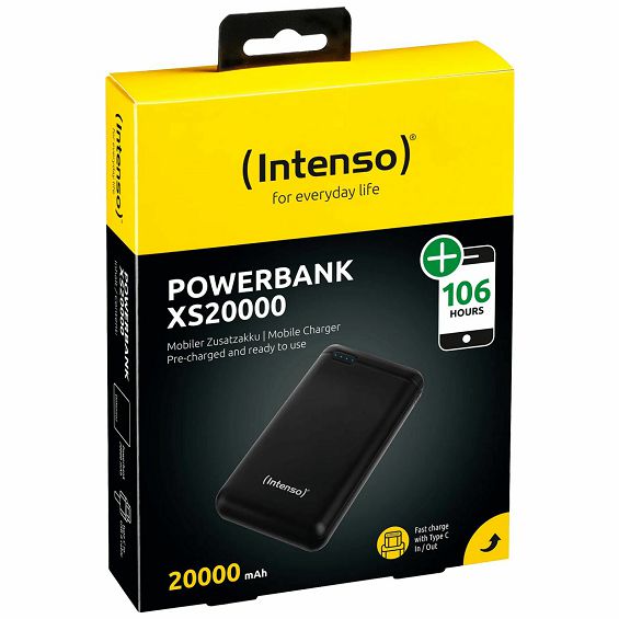 (Intenso) Prijenosni punjač za mobitele i tablete 20000mAh - POWERBANK XS20000 Black