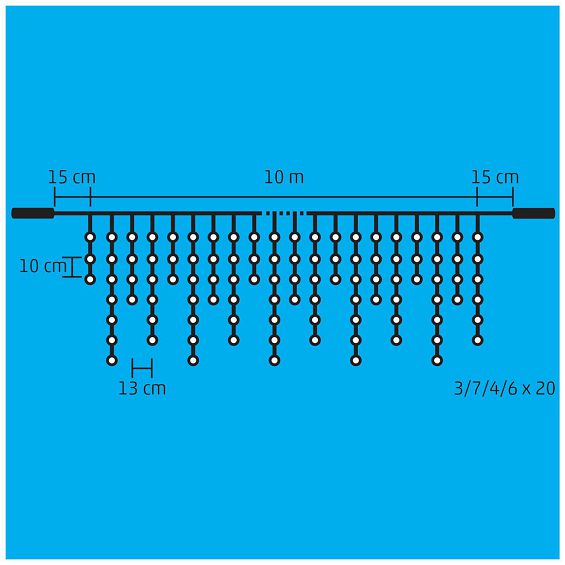 home Dekorativna LED rasvjeta, LED svjetlosna zavjesa - DLFJ 400F/WW