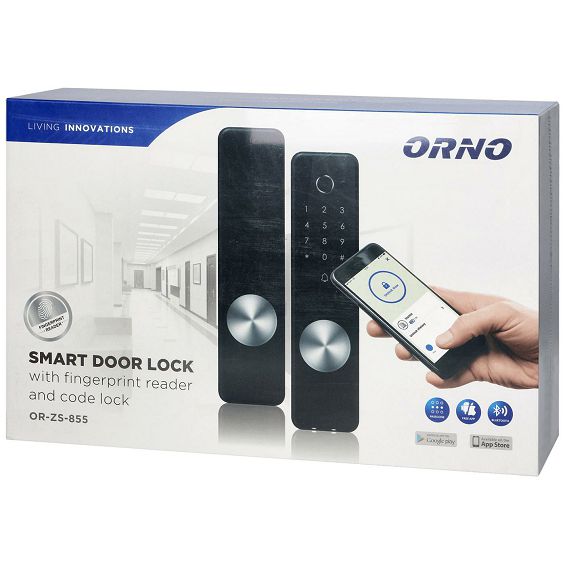 Orno Pametna brava, fingerprint, Bluetooth + PIN, IP44 - OR-ZS-855