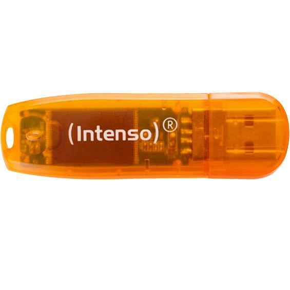 (Intenso) USB Flash drive 64GB Hi-Speed USB 2.0, Rainbow Line, ORANGE - USB2.0-64GB/Rainbow