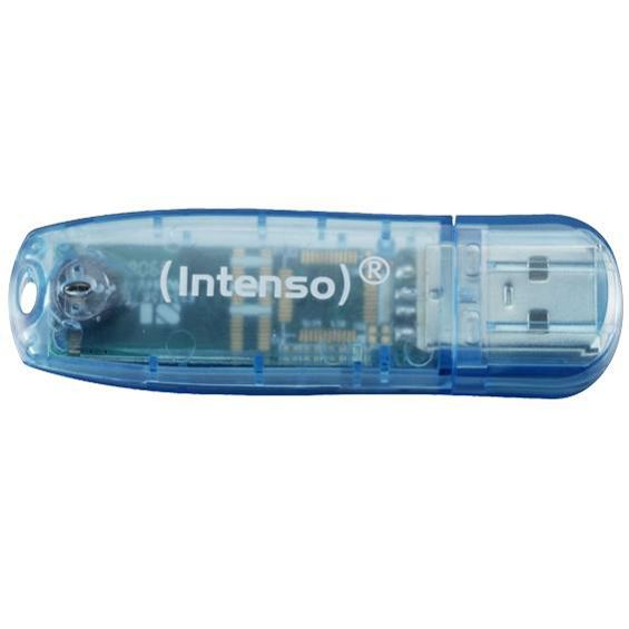 (Intenso) USB Flash drive 4GB Hi-Speed USB 2.0, Rainbow Line, PLAVI - USB2.0-4GB/Rainbow