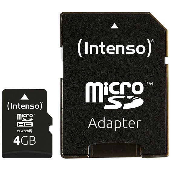 (Intenso) Micro SD Kartica 4GB Class 10 (SDHC & SDXC) sa adapterom - SDHCmicro+ad-4GB/Class10