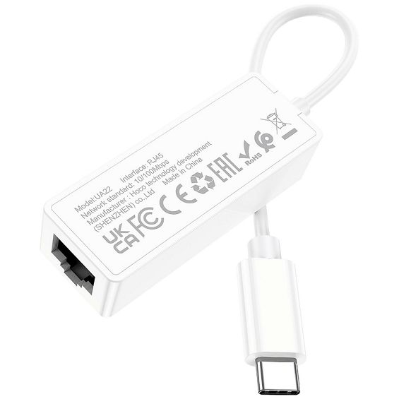 hoco. Adapter USB type C na LAN - UA22 type C