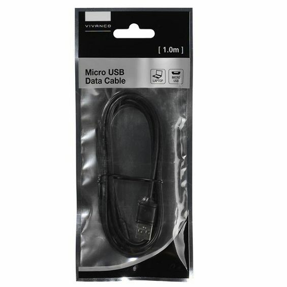 Kabel VIVANCO 35815, Micro-USB, 1m, crni