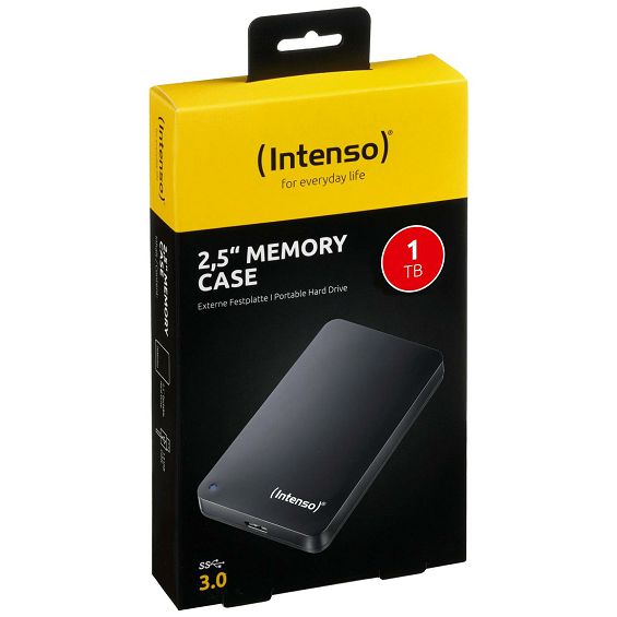 (Intenso) Eksterni Hard Disk 2.5", kapacitet 1TB, USB 3.0, crna - HDD3.0-1TB/Memory Case