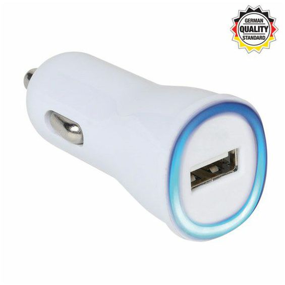 Auto punjač VIVANCO 36257, 2.1A USB, bijeli