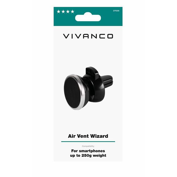 Auto nosač VIVANCO 37535 WIZARD, za ventilaciju, na magnet, crni