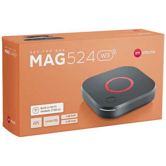 Mag Prijemnik IPTV za Stalker midlleware, 4K, WiFi 2.4/5 GHz - MAG 524 W3