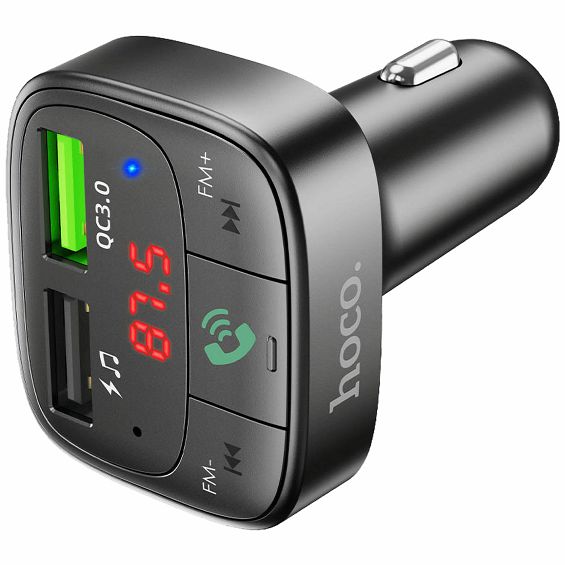 hoco. FM modulator, Bluetooth, 12/24V, 2 x USB, microSD, PD 18W - E59 Promise