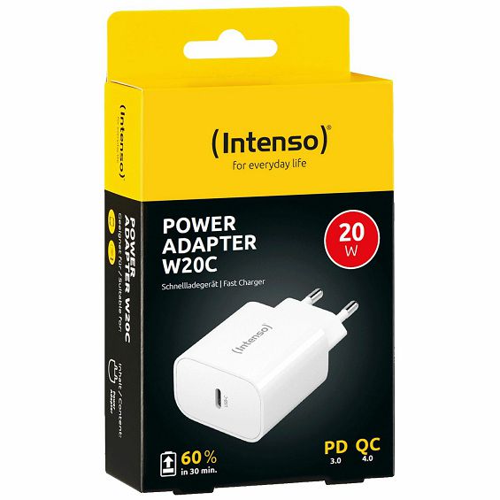 (Intenso) Punjač kučni, brzi, USB-C, 3A, 20W - Power Adapter W20C