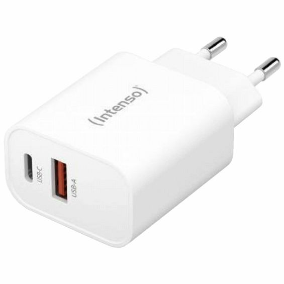 (Intenso) Punjač kučni, brzi, 1 x USB-A, 1 x UCB-C, 3A, 30W - Power Adapter W30AC