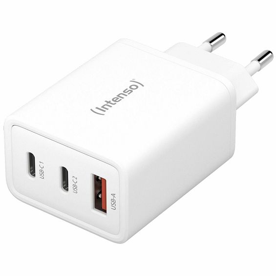 (Intenso) Punjač kučni, brzi, 1 x USB-A, 2 x UCB-C, 3A, 65W - Power Adapter W65ACC GaN