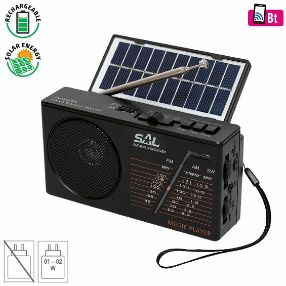 SAL Radio prijemnik, solarno / baterijsko napajanje, Bluetooth - RPH 1